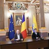 Veres Attila Csaba, Lazăr Faur, Călin Bibarț és Sergiu Vlad a sajtótájékoztatón | Fotó: a polgármesteri hivatal sajtóosztálya